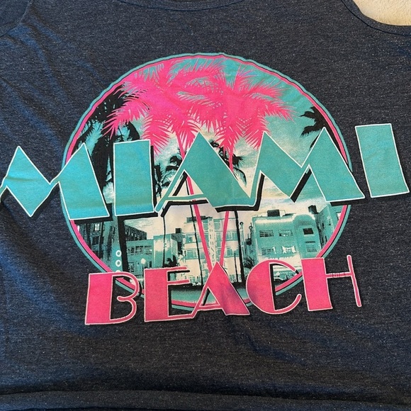 Vintage Miami Beach Graphic Tank Top - Dark Gray - Picture 2 of 4